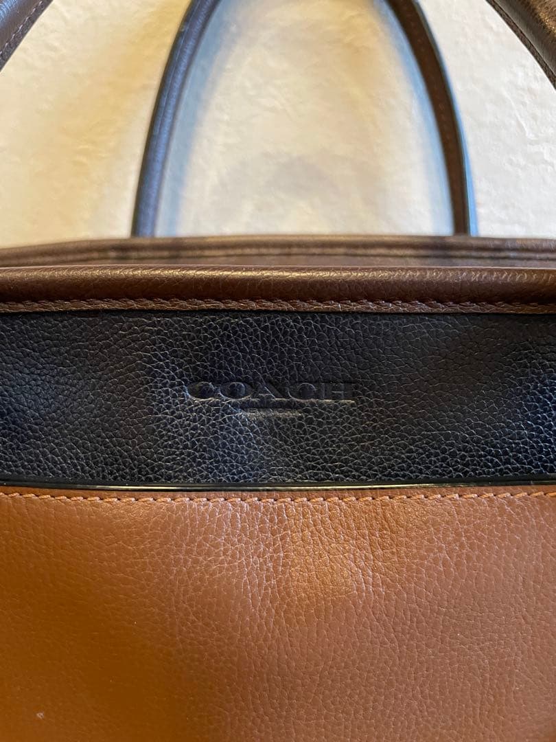 Coach コーチ ブラウンレザー トートバッグ