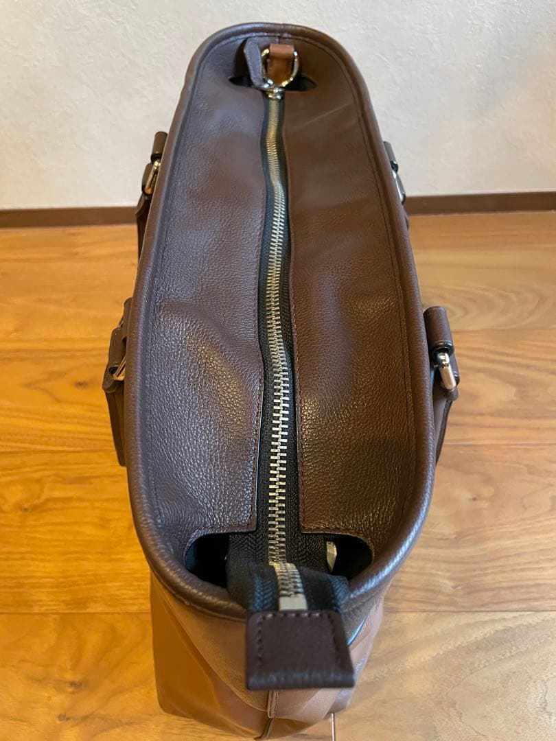 Coach コーチ ブラウンレザー トートバッグ