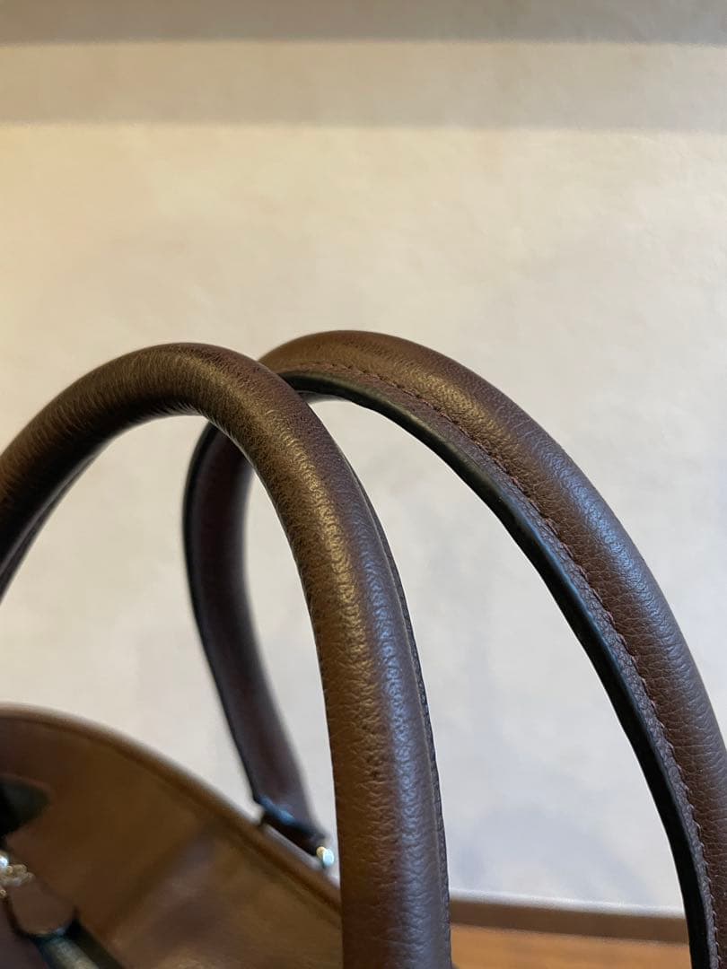 Coach コーチ ブラウンレザー トートバッグ