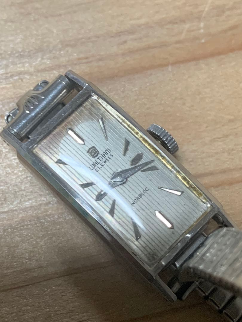 Waltham 手巻き時計 プラチナ製21jewel sアンティーク稼働品