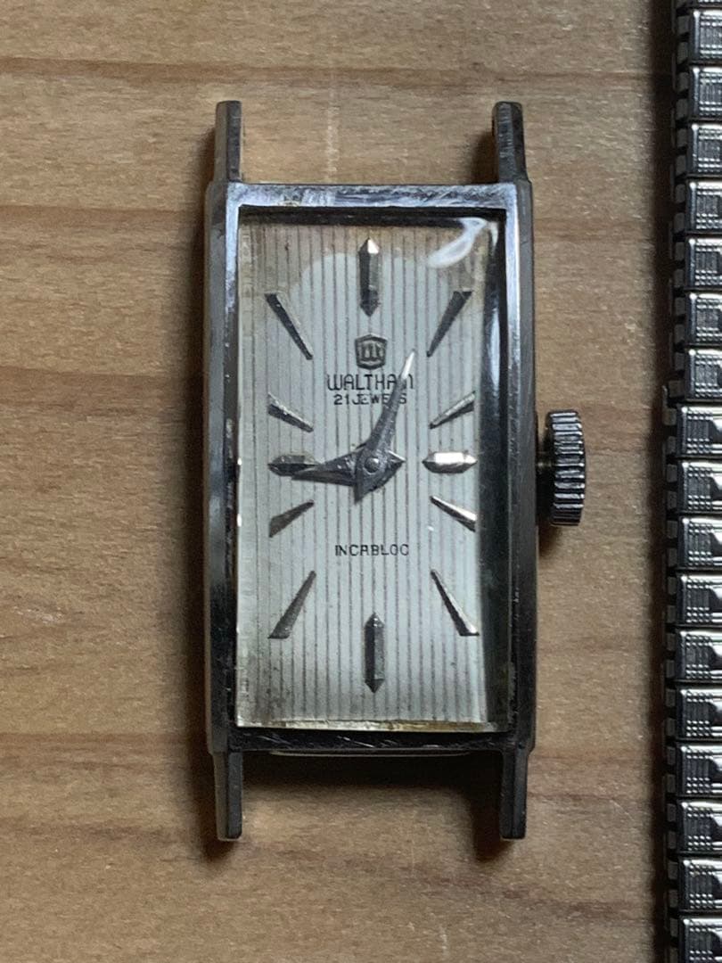 Waltham 手巻き時計 プラチナ製21jewel sアンティーク稼働品