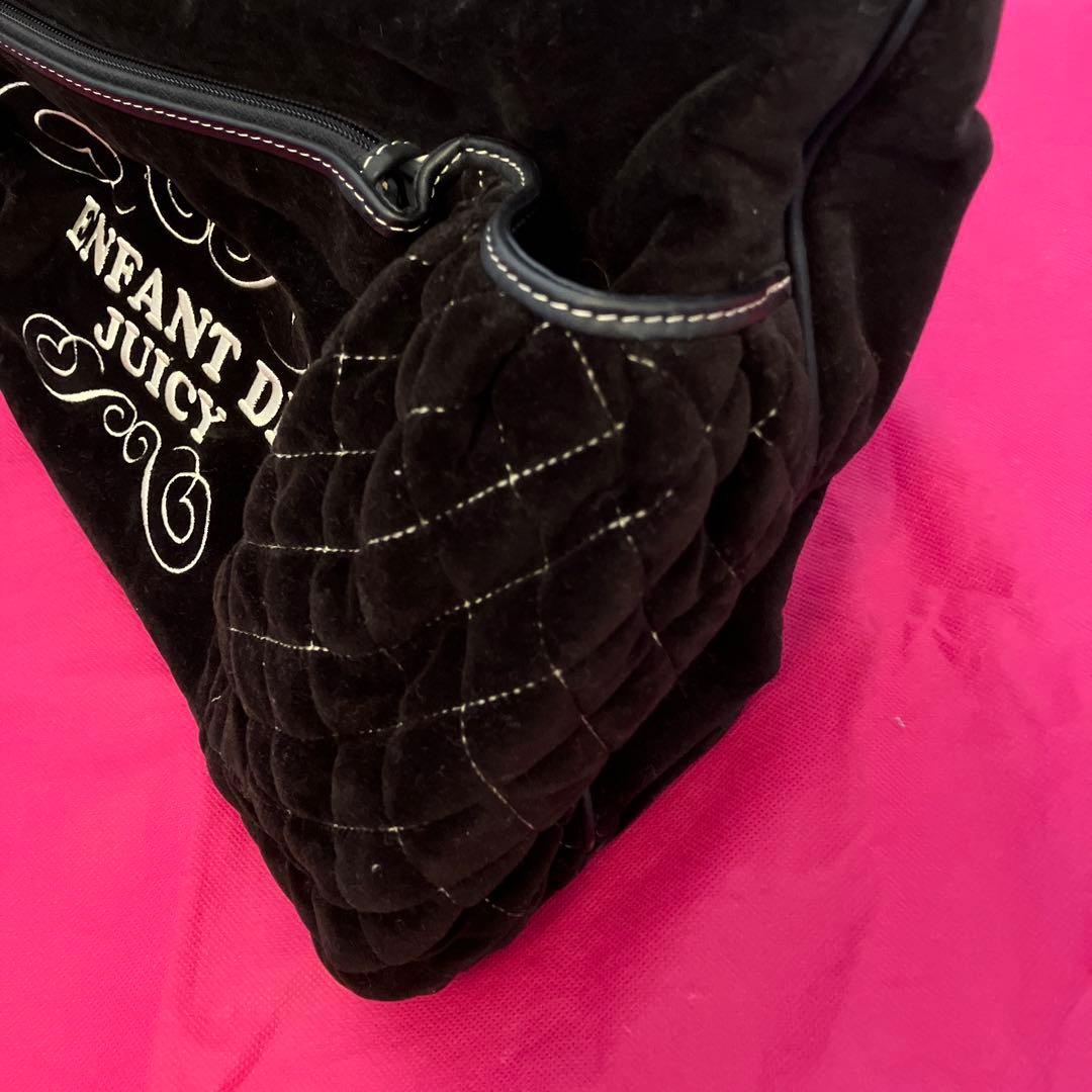 アメリカ LA JUICY COUTURE マザーズバッグ 黒 オムツ替シート付