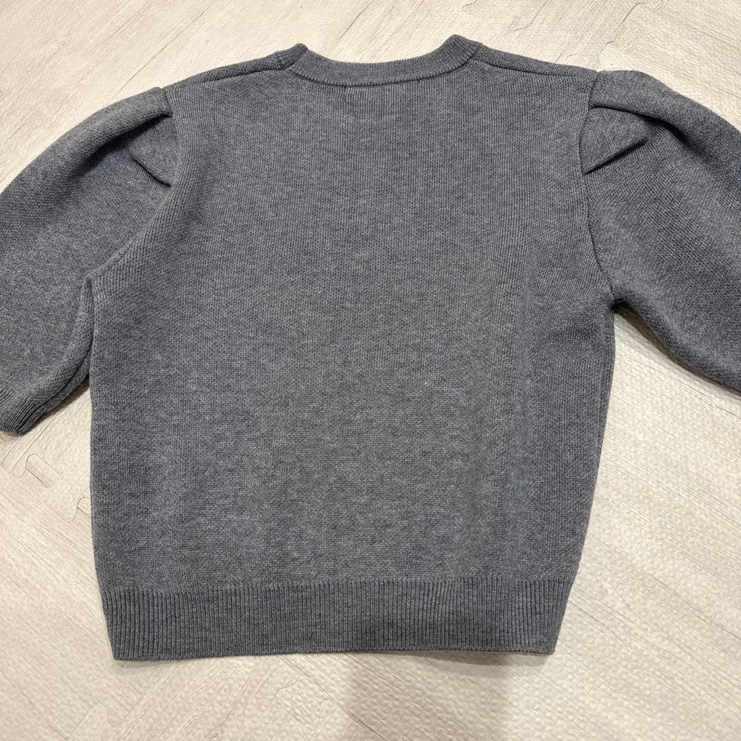 【超美品】half sleeve stitch knit tops シェリエ