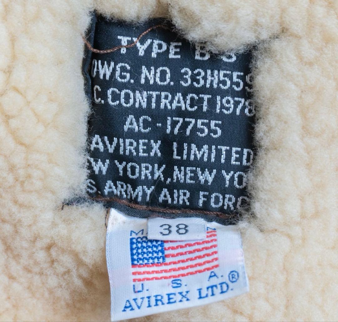 AVIREX【B-3 ムートンボンバージャケット】38 25110057