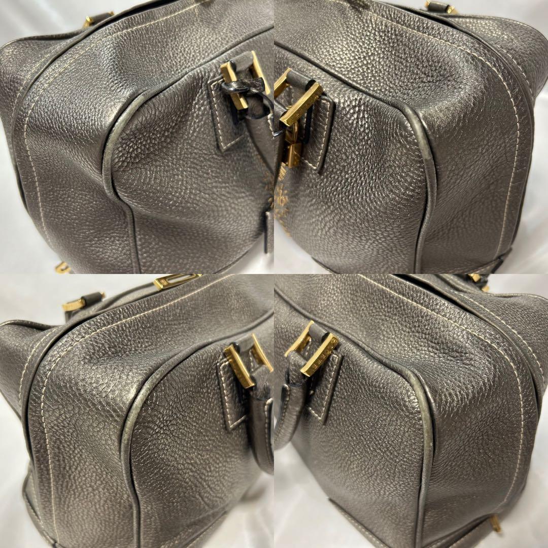 【LOEWE】ロエベ アマソナ 36 ブロンズ 刺繍ロゴ アナグラム