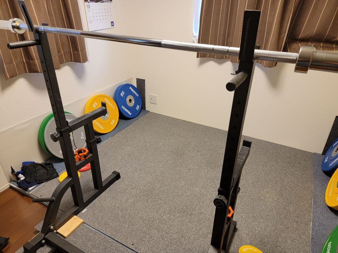 PROIRON ウエイトプレートとシャフトセット カラー、 スクワット台付き