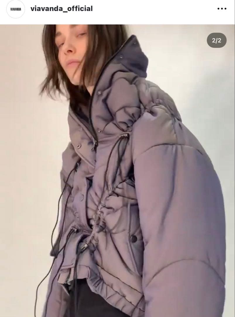 viavanda ダウン　偏光グレー