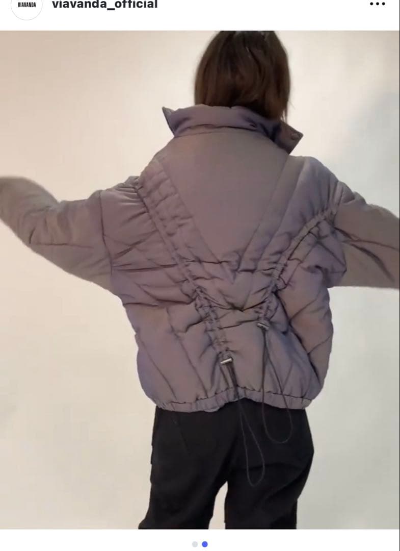 viavanda ダウン　偏光グレー