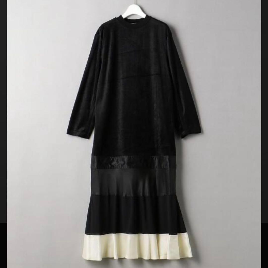 ＜TOGA PULLA＞ベロアワンピース　レイヤードデザイン ワンピース