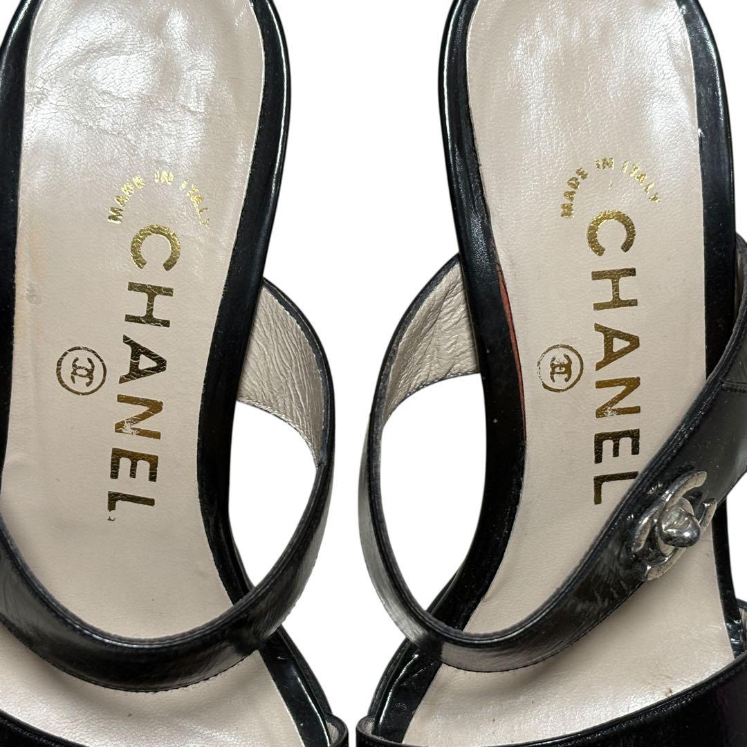 CHANEL シャネル ココマーク ターンロックデザイン サンダル 34