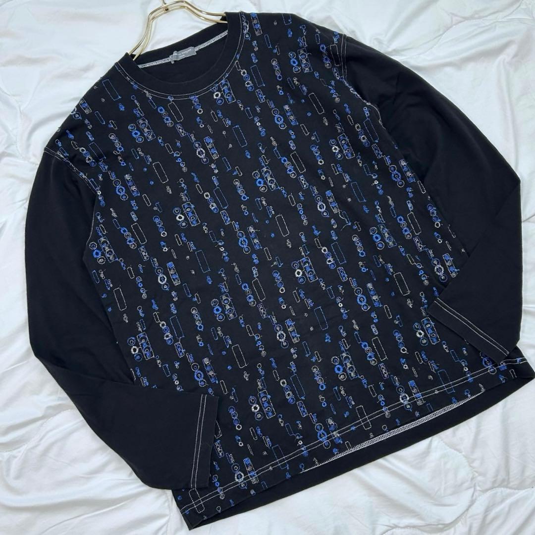 COMME des GARCONS HOMME 田中オム 刺繍 デザイン ロンT