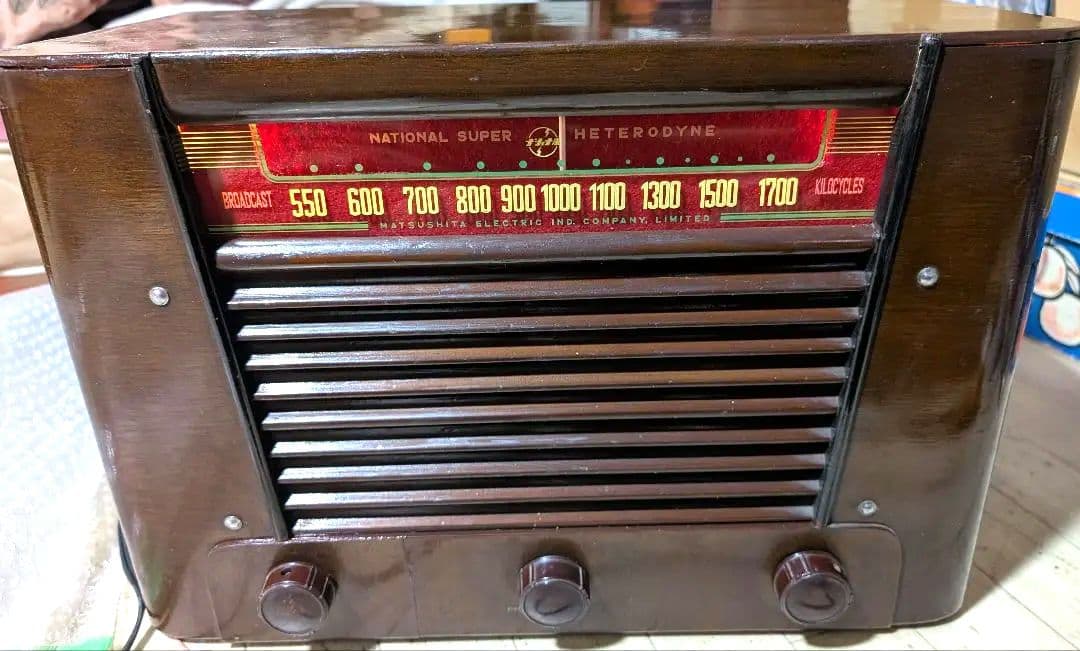 5S-16Aレトロ和風真空管ラジオbluetooth付　ナショナル