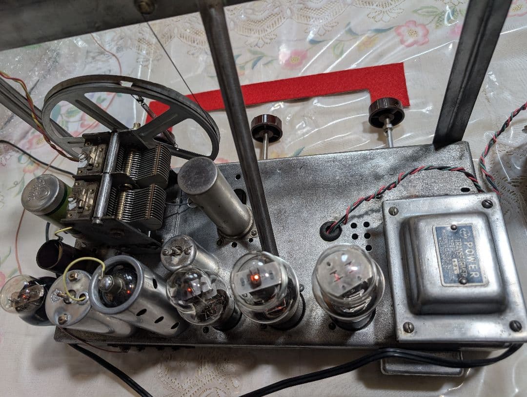 5S-16Aレトロ和風真空管ラジオbluetooth付　ナショナル