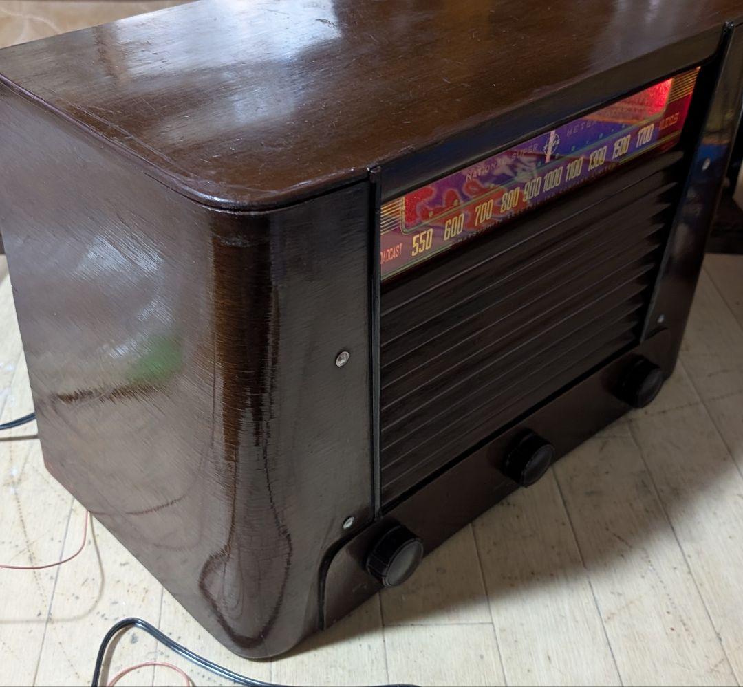 5S-16Aレトロ和風真空管ラジオbluetooth付　ナショナル