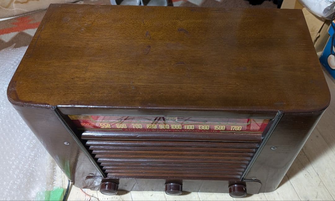 5S-16Aレトロ和風真空管ラジオbluetooth付　ナショナル