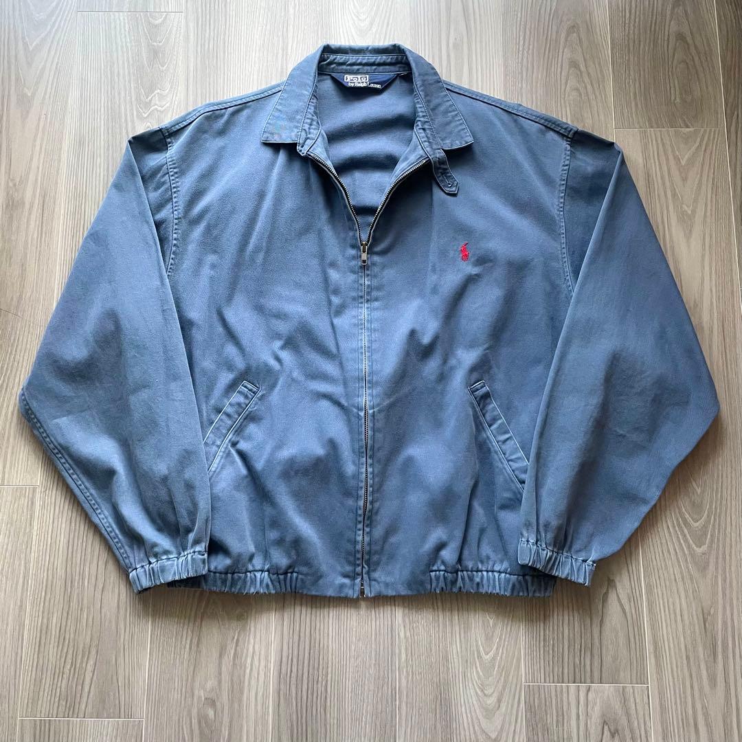 【美品】POLO by RALPH LAUREN スイングトップ ネイビー LL