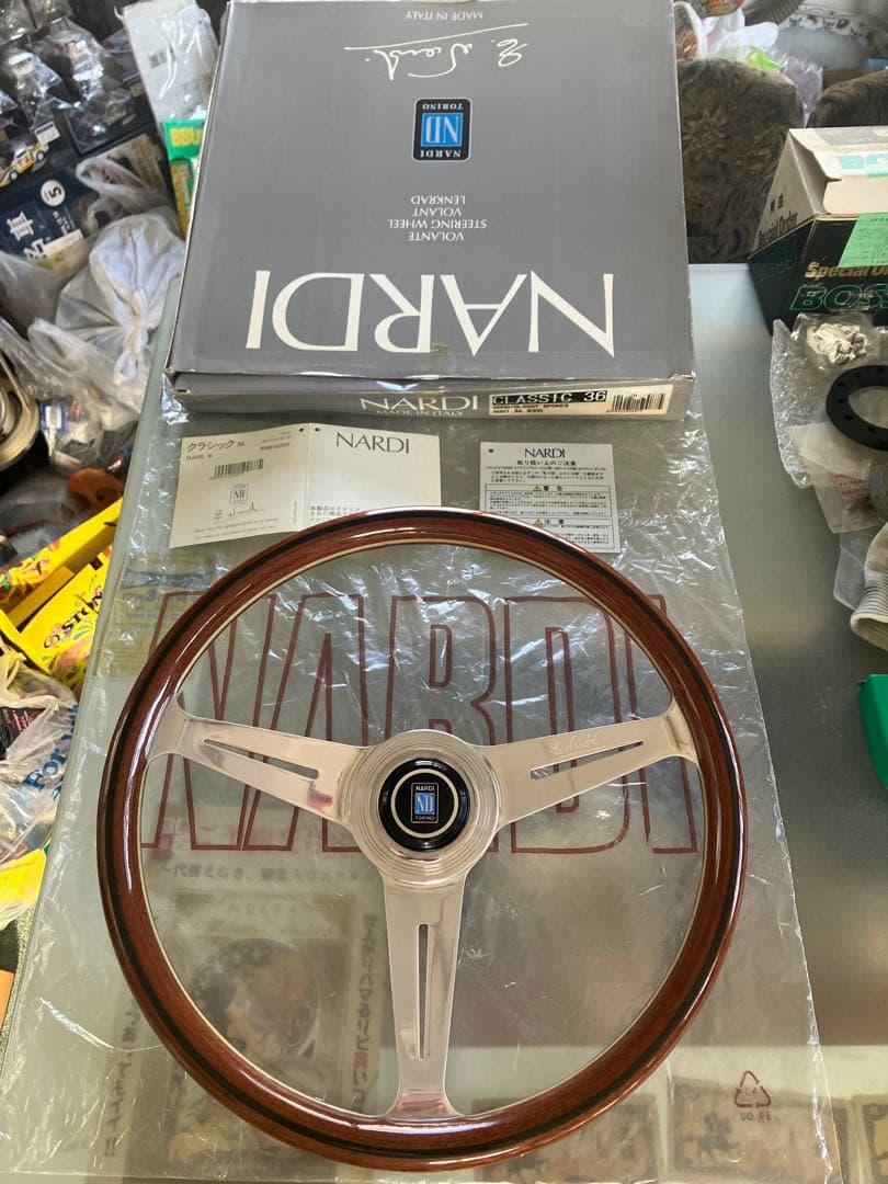 NARDI ナルディクラシックウッドポリッシュヴィンテージ 36Φ 未使用品