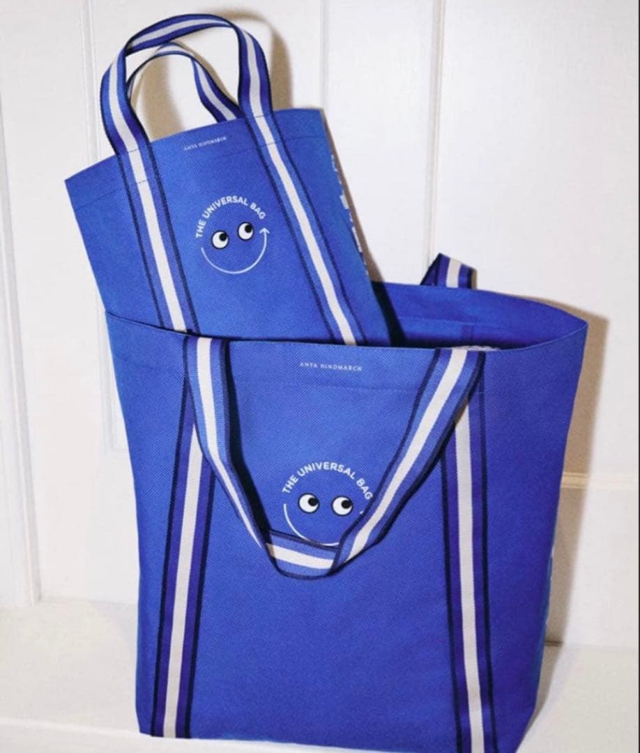 【匿名配送】アニヤハインドマーチ　bootsコラボエコバッグセット　ブルー