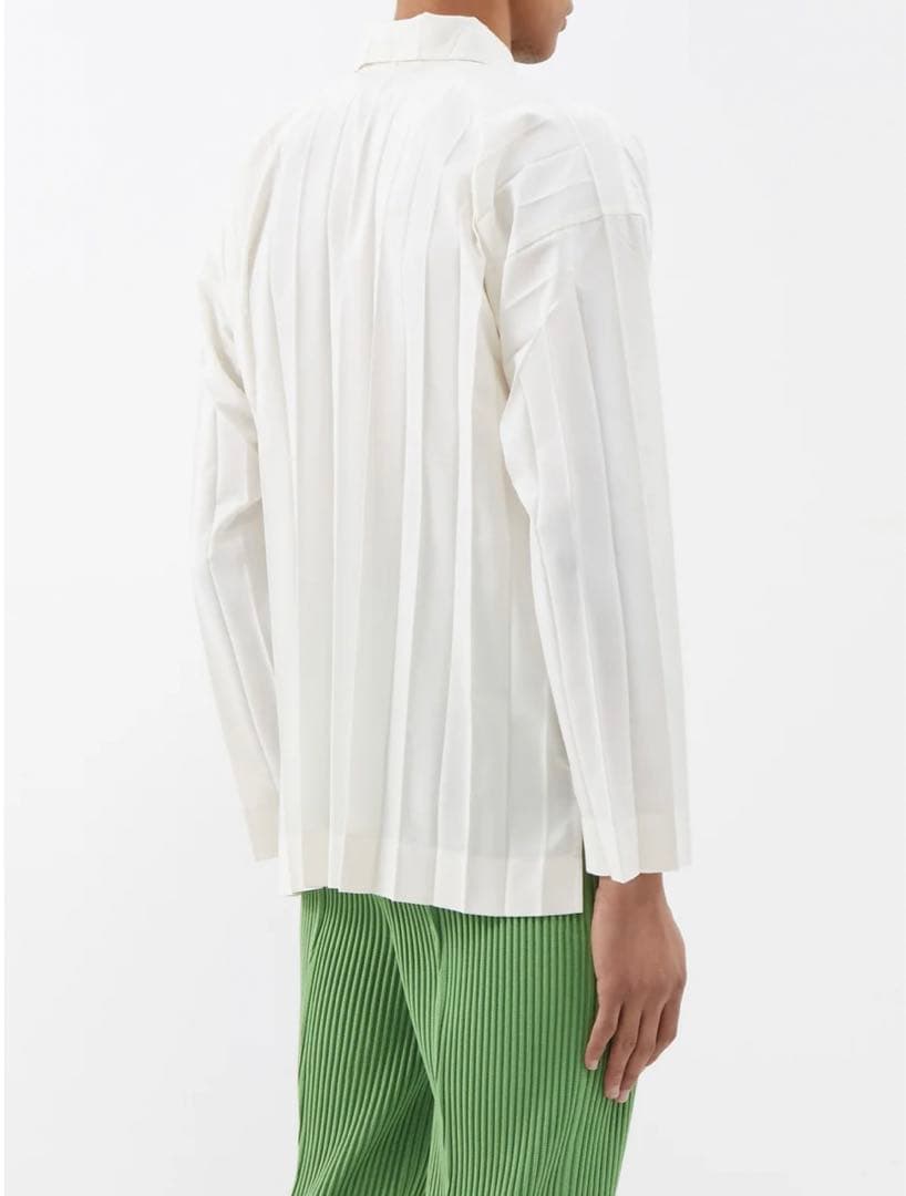 HOMME PLISSE ISSEY MIYAKE プリーツ　シャツ　L 白