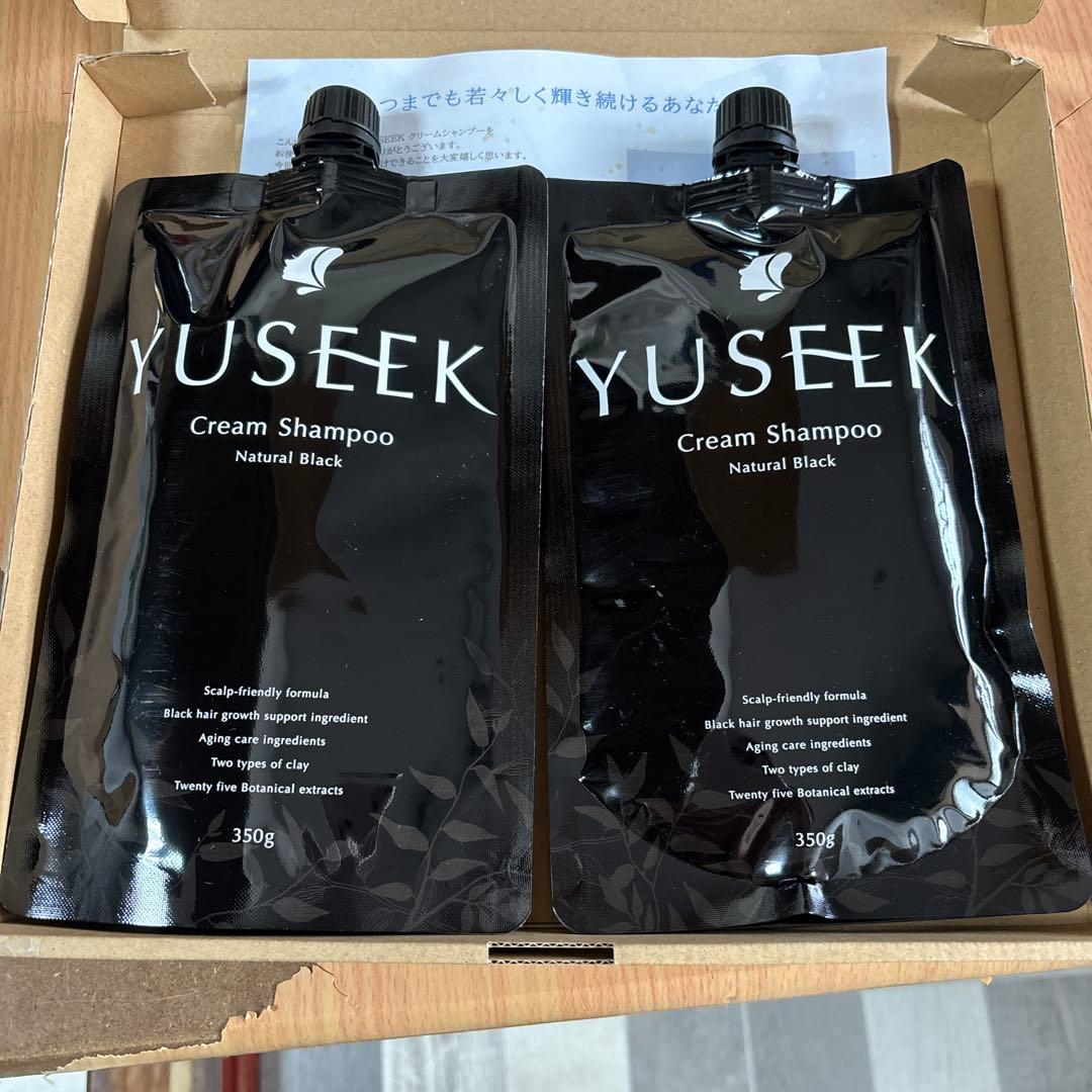 YUSEEK クリームシャンプー Natural Black 350g×2