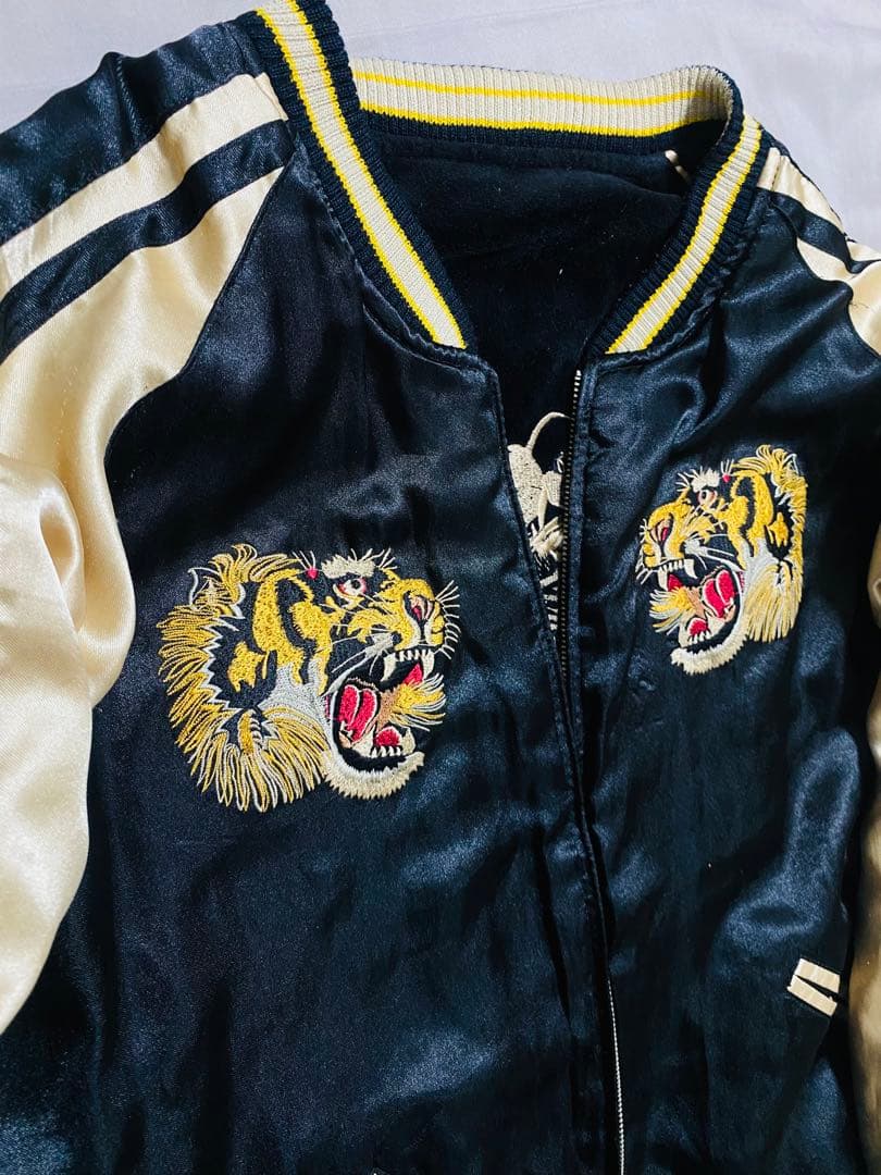 ２面用 別珍 虎龍 DRAGON 日本限定 スカジャン unisex サテン