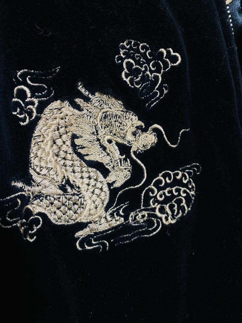 ２面用 別珍 虎龍 DRAGON 日本限定 スカジャン unisex サテン