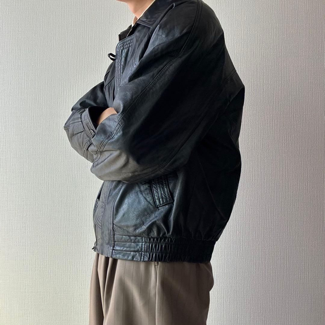 80's ヴィンテージ レザー ボンバージャケット ブラック A-2 G-1