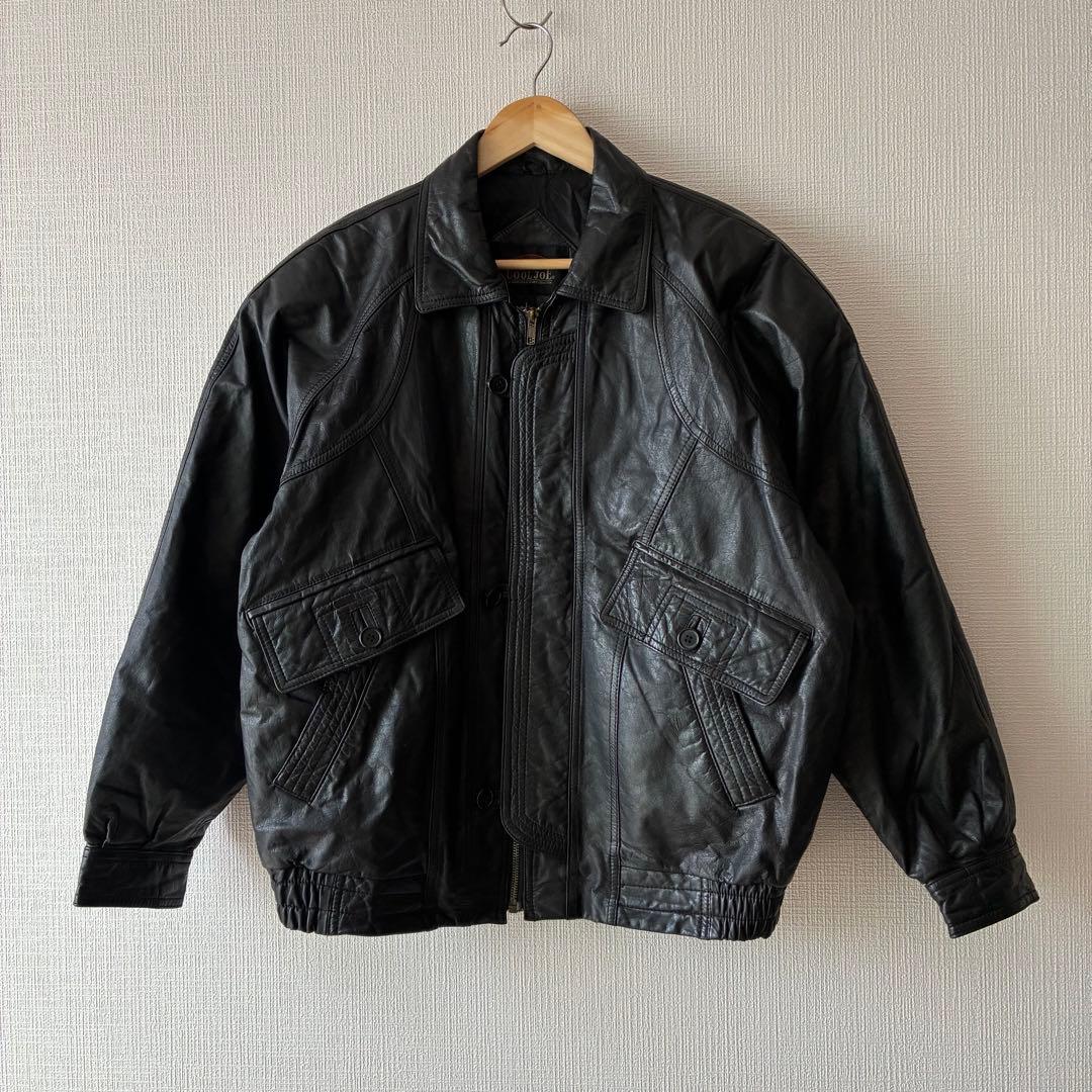 80's ヴィンテージ レザー ボンバージャケット ブラック A-2 G-1