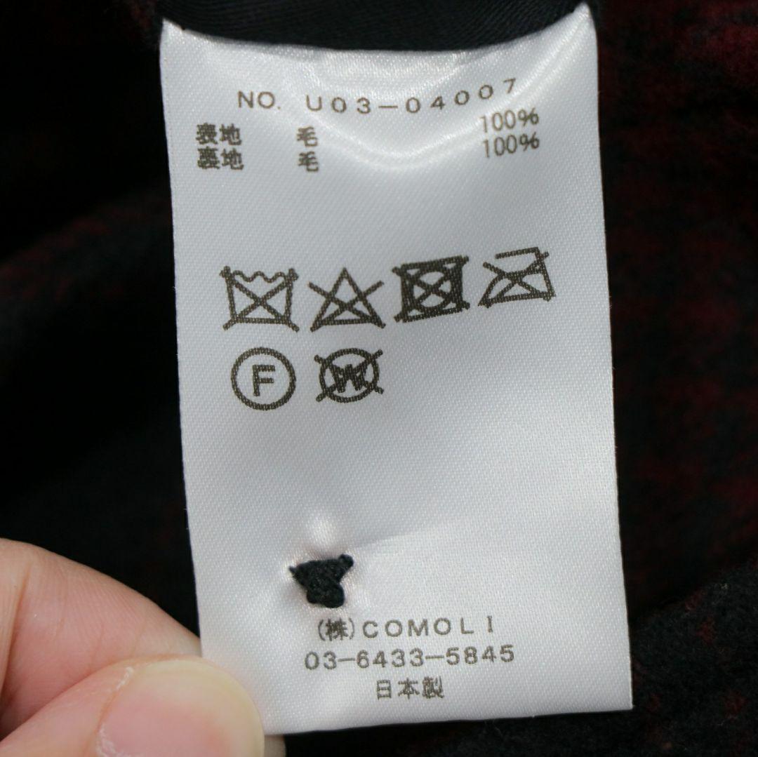 COMOLI 21AW ナッピングウールチェック マッキノウクルーザー サイズ1