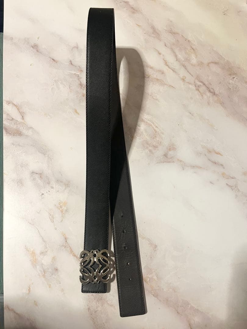 ロエベ LOEWE アナグラムバックル レザー リバーシブルベルト