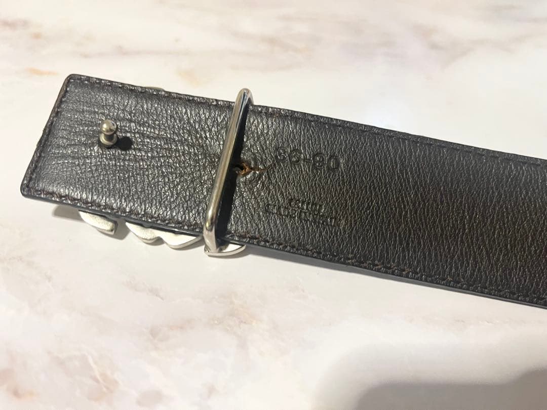 ロエベ LOEWE アナグラムバックル レザー リバーシブルベルト