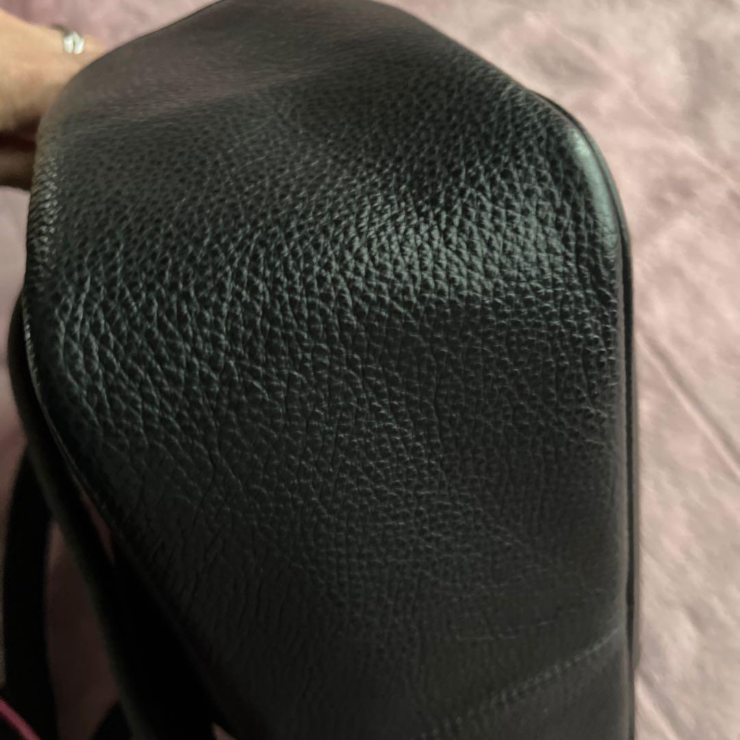 新品同様✨️COACH リュック 2層式 A4収納 ペプルドレザー 黒 袋付き