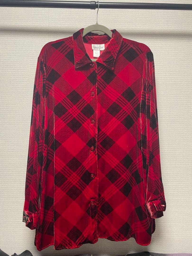 Coldwater Creek チェック柄長袖シャツ