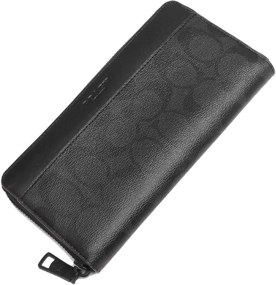 早い者勝ち✨新品未使用✨COACH メンズ　シグネチャー柄　長財布