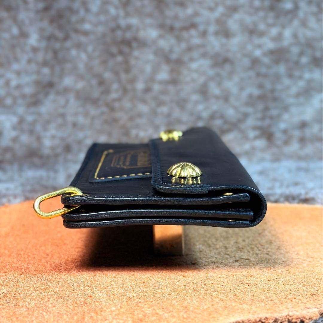 トラッカーウォレットロング3層.アポロ.スムース革