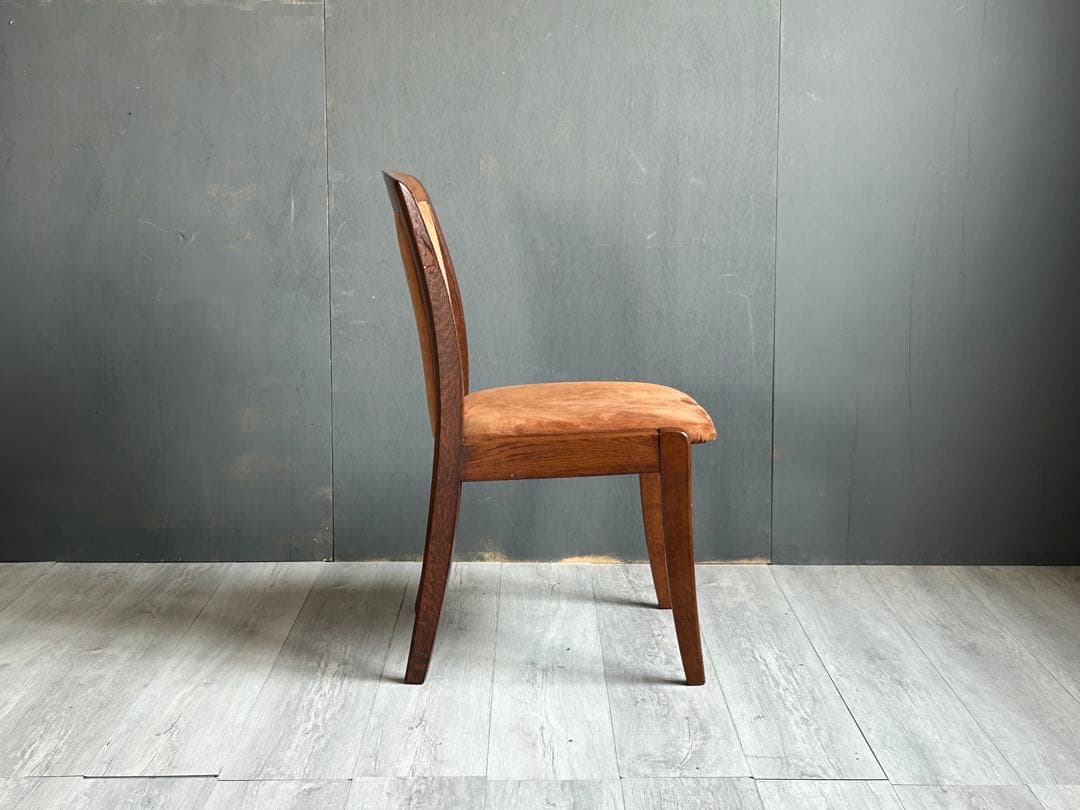 希少　ミッドセンチュリー　スウェードスタイル　無垢材　ヴィンテージチェア　IZ