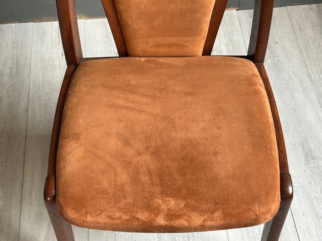 希少　ミッドセンチュリー　スウェードスタイル　無垢材　ヴィンテージチェア　IZ