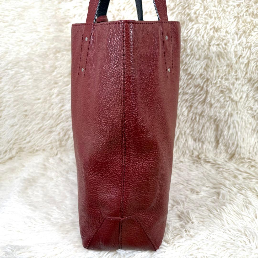 バーバリーブラックレーベル リバーシブル レザー トートバッグ A4可 通勤通学