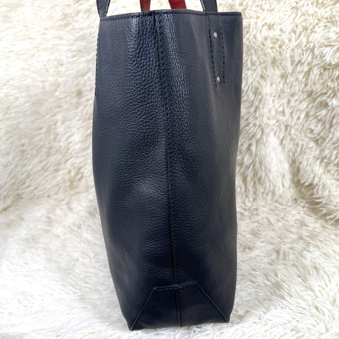 バーバリーブラックレーベル リバーシブル レザー トートバッグ A4可 通勤通学