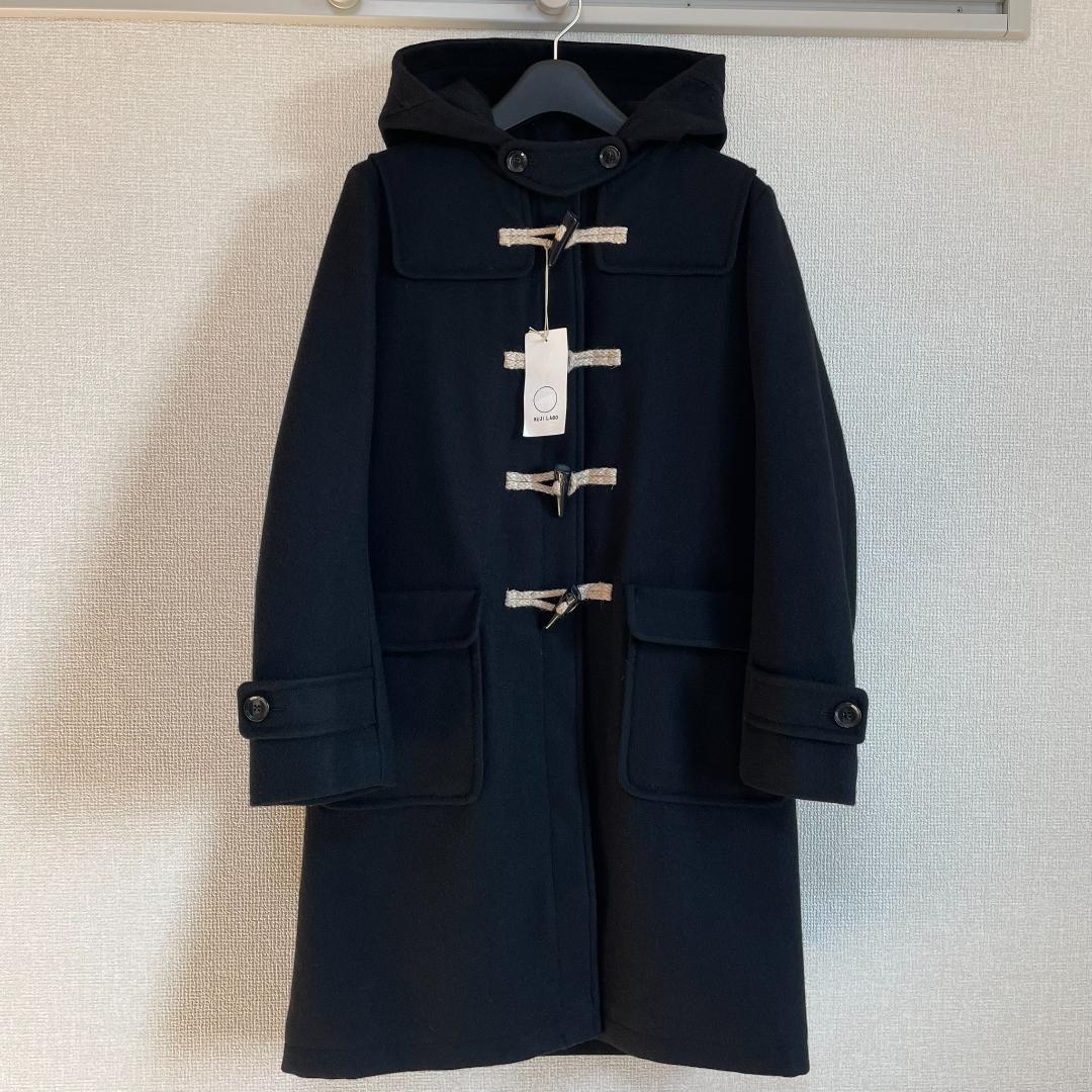 新品 無印良品 MUJI 黒 カシミヤ混ダッフルコート L 秋冬