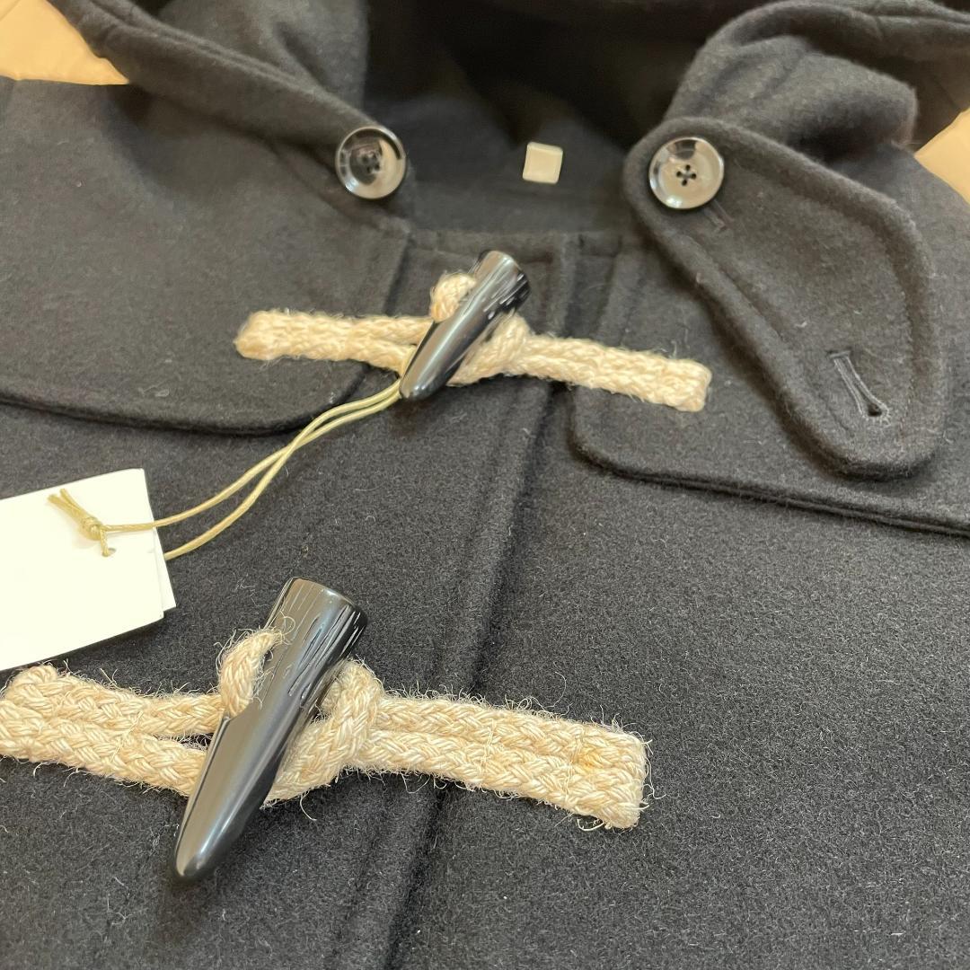 新品 無印良品 MUJI 黒 カシミヤ混ダッフルコート L 秋冬