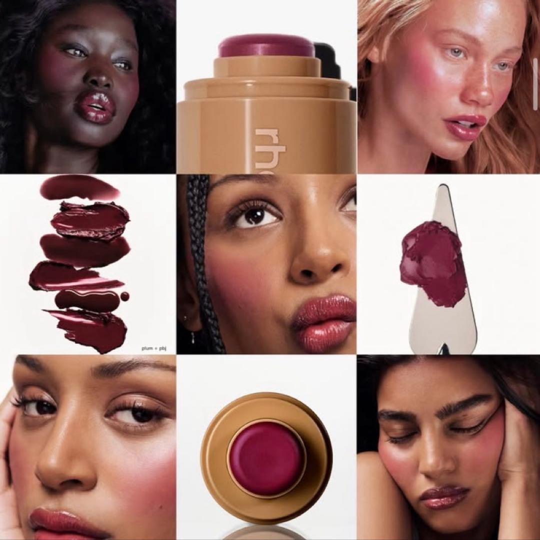 RHODE ヘイリー PLUM ポケット ブラッシュ+PBJリップ ティント