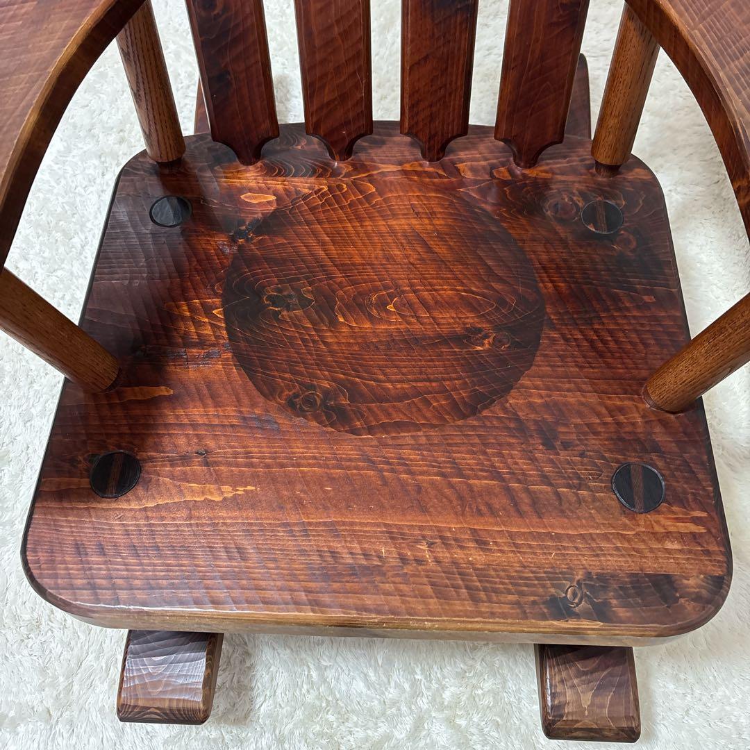 良品　工房家具 ロッキングチェア 椅子 揺り椅子 IDC大塚家　矢澤金太郎