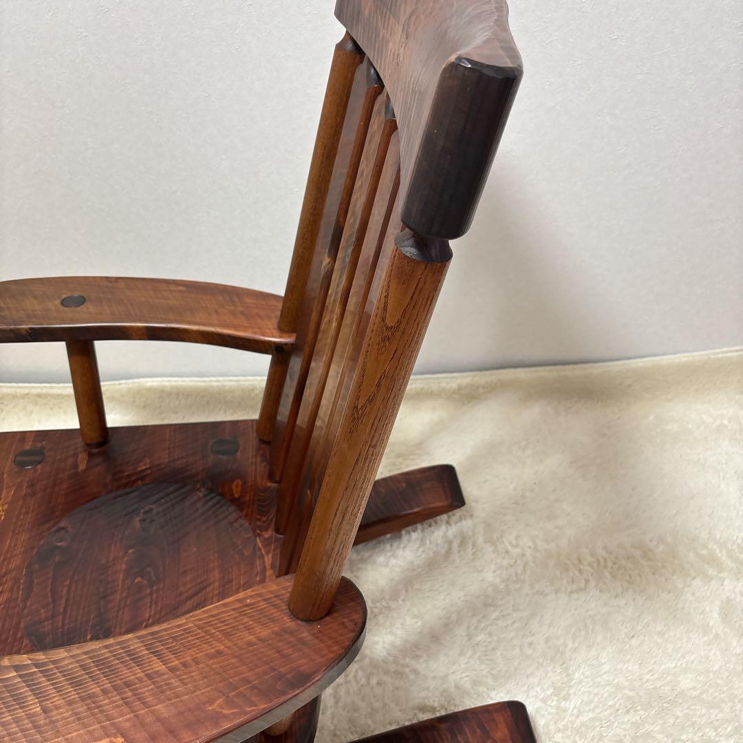 良品　工房家具 ロッキングチェア 椅子 揺り椅子 IDC大塚家　矢澤金太郎