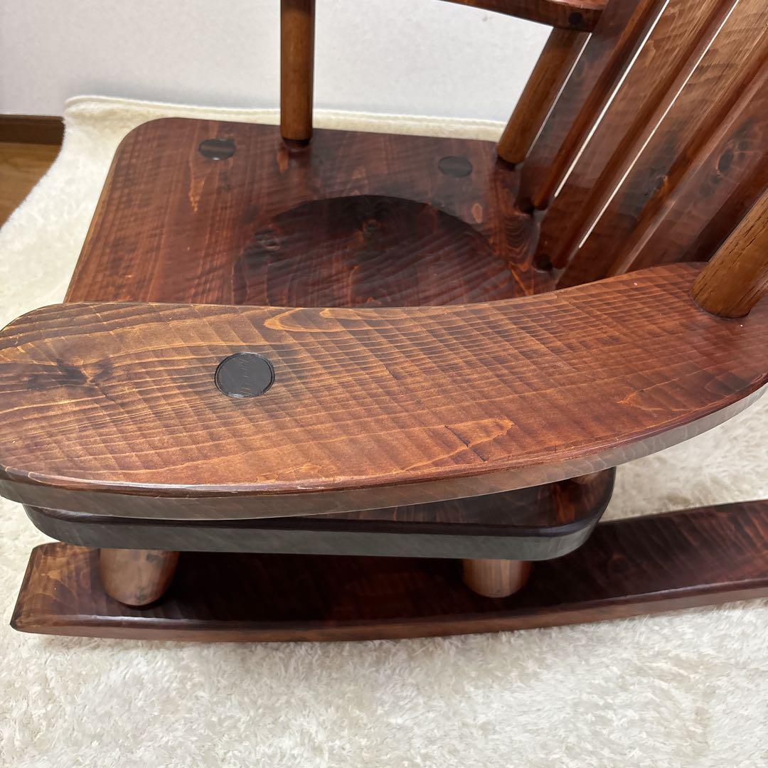 良品　工房家具 ロッキングチェア 椅子 揺り椅子 IDC大塚家　矢澤金太郎