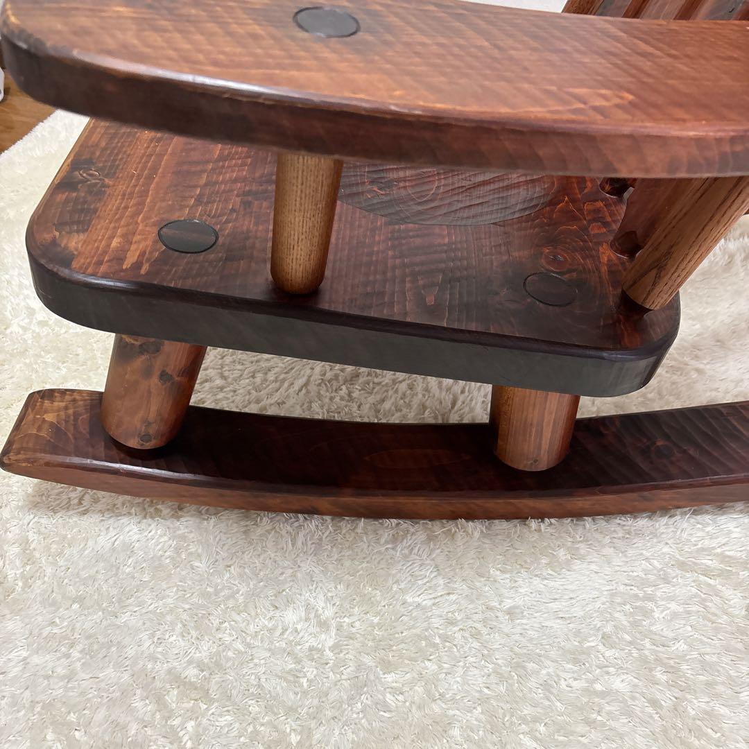 良品　工房家具 ロッキングチェア 椅子 揺り椅子 IDC大塚家　矢澤金太郎