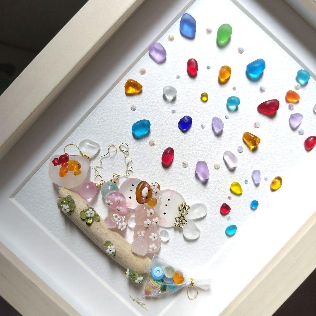 シーグラスアート『 花火.。.:*‧⁺ ⊹˚.』他1点