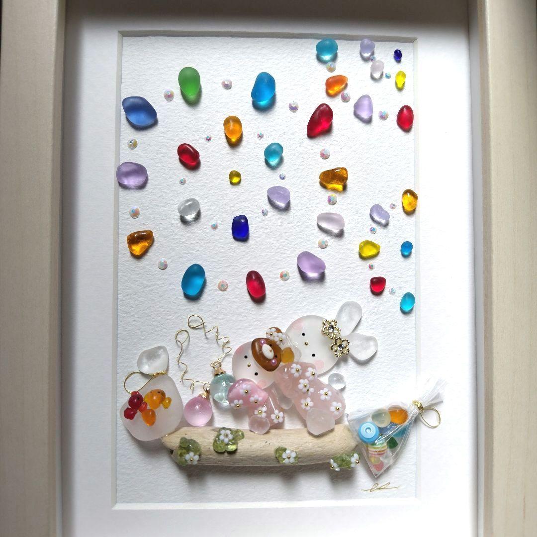 シーグラスアート『 花火.。.:*‧⁺ ⊹˚.』他1点