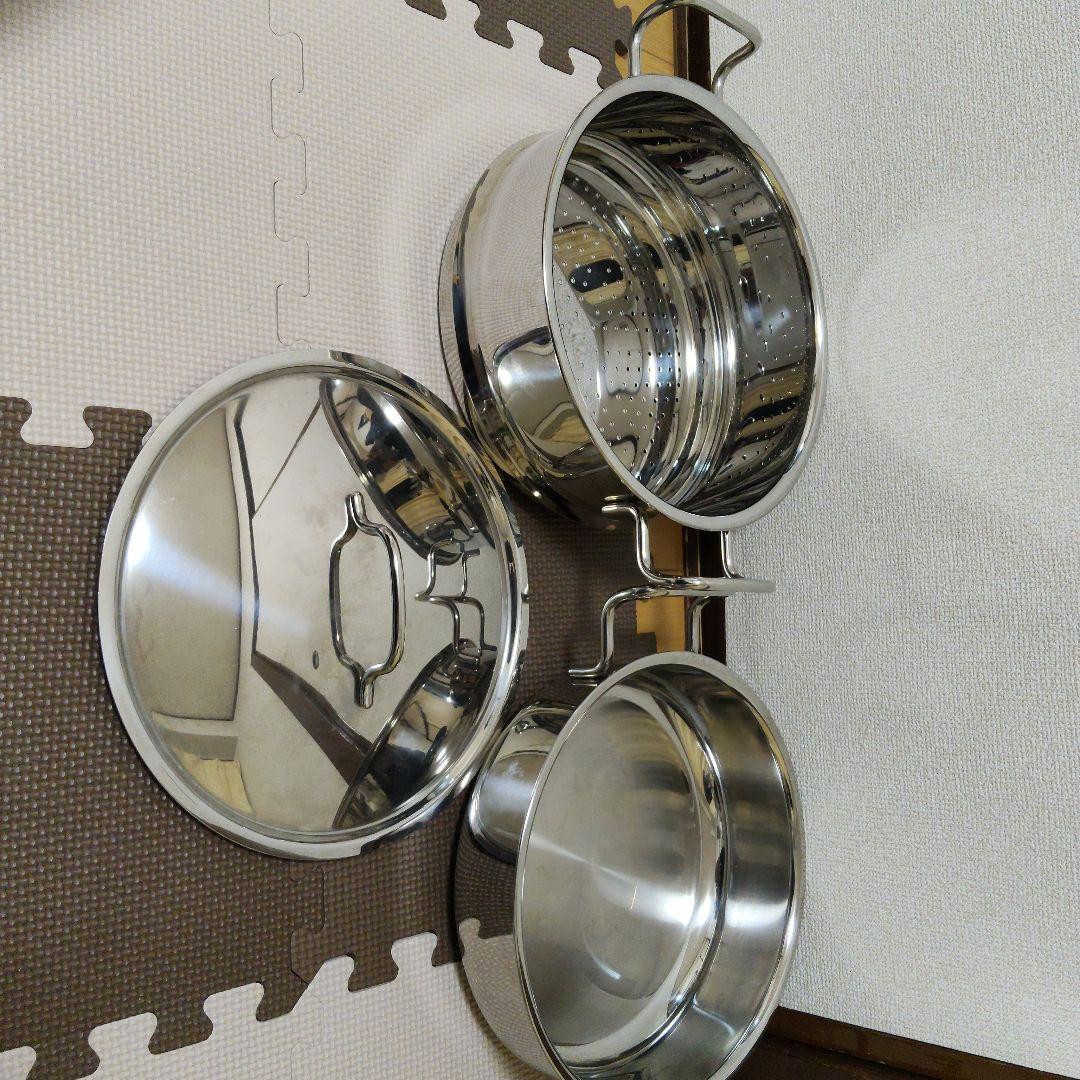 ジオプロダクト 蒸し器付鍋 25cm geo PRODUCT