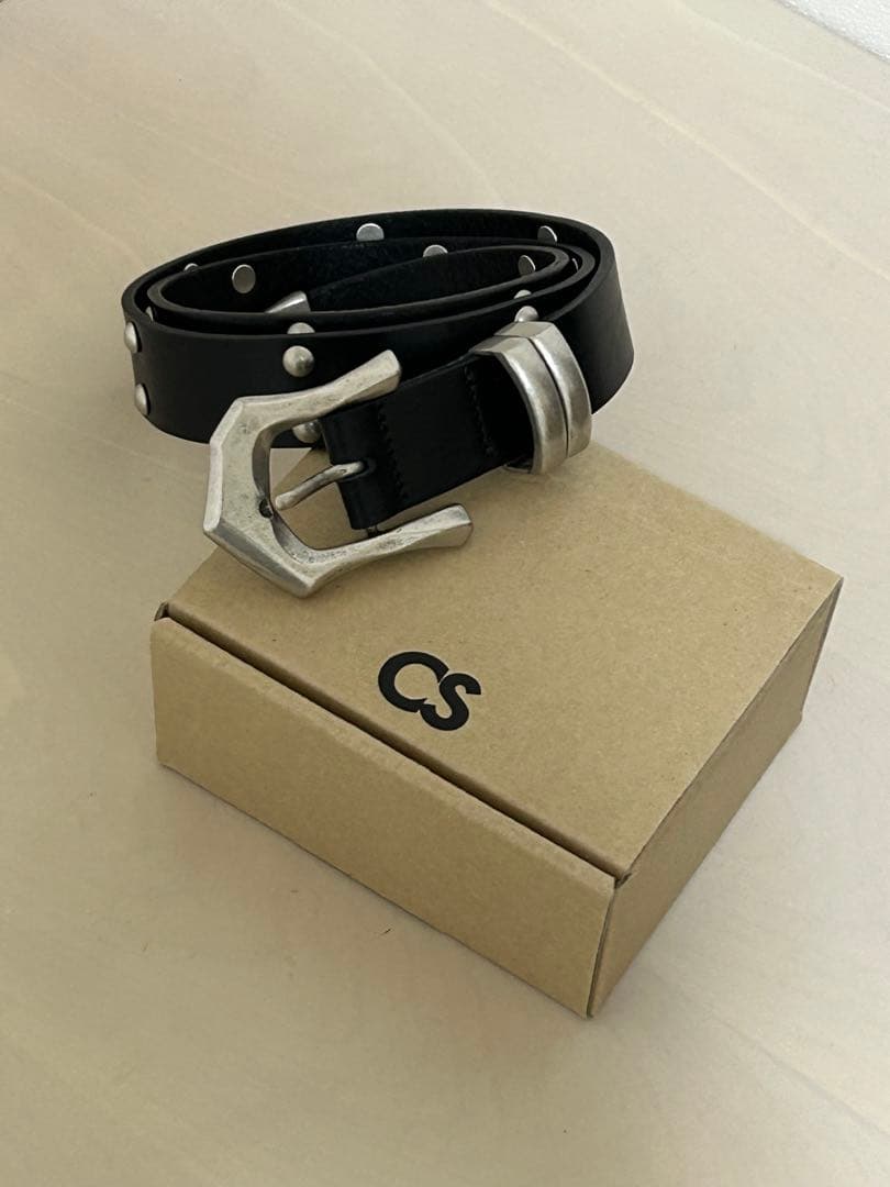 CS ブラック レザーベルト